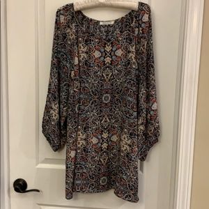 Plus Size 3X Rose + Olive Print Tunic
